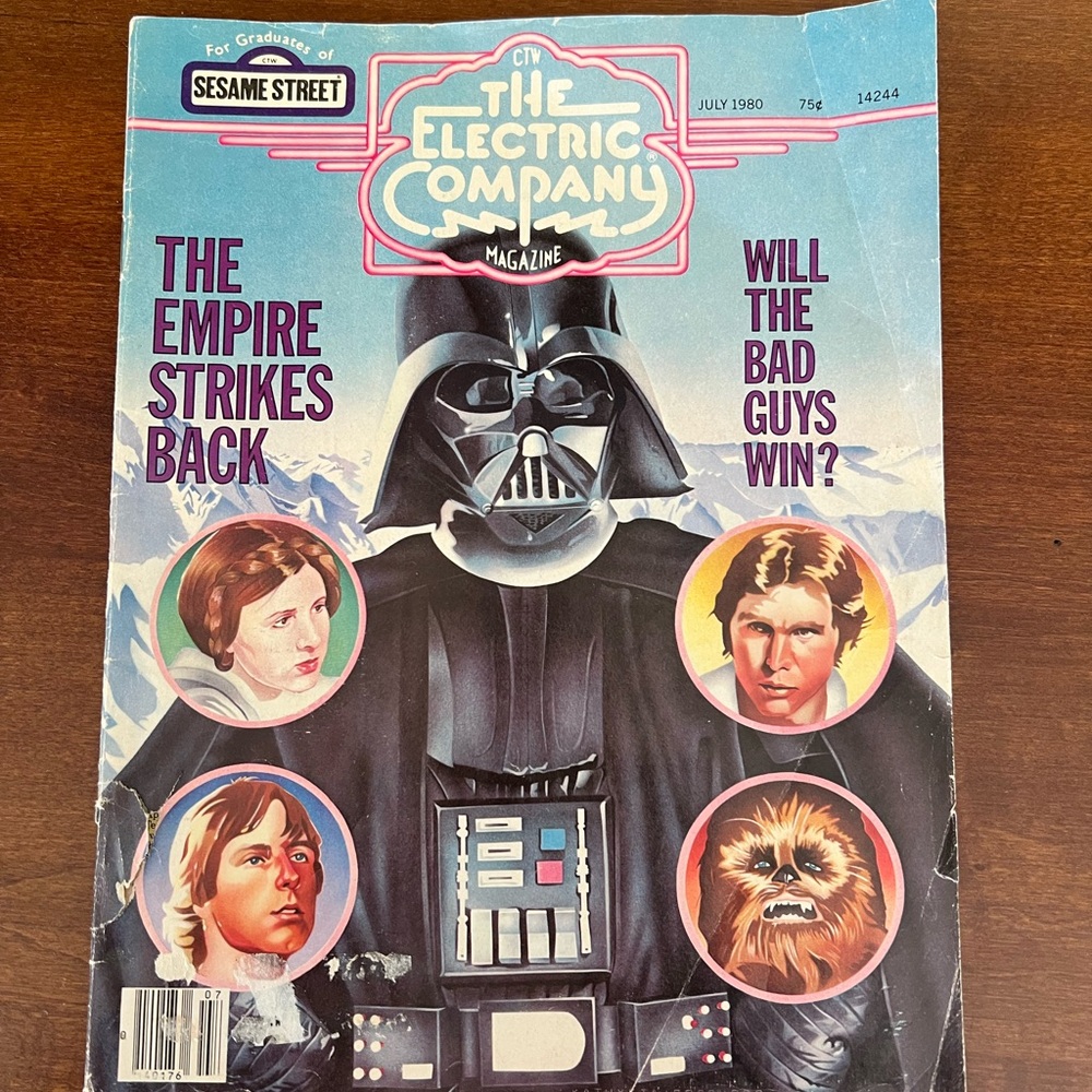 Vintage rare The Electric Company magazine featuring The Empire Strikes Back